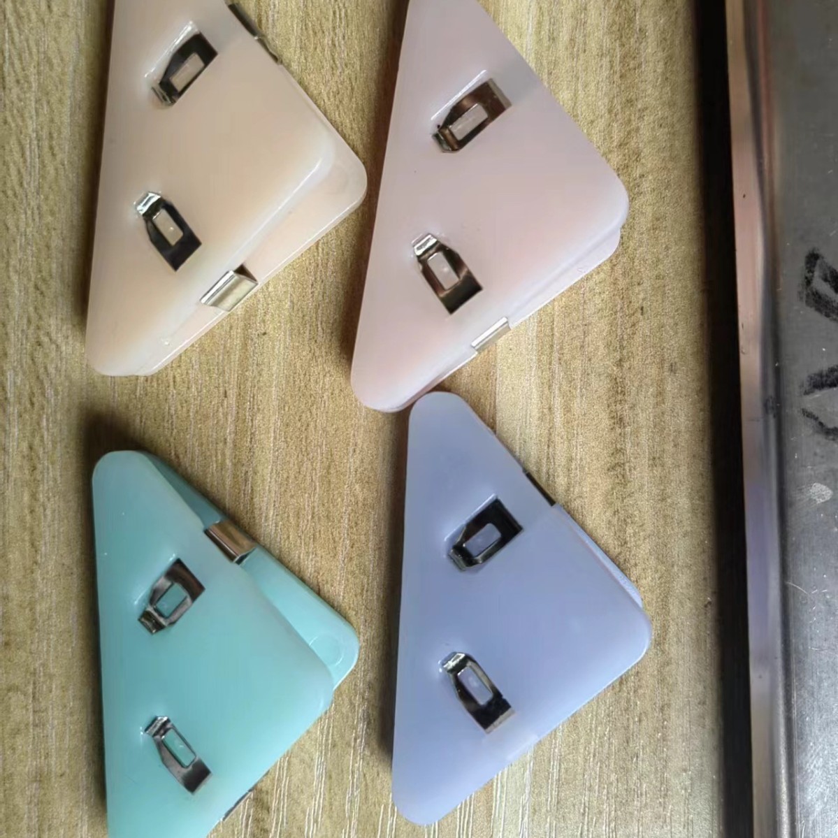 Transparent Triangle Clip Office Stationery Book Clip Test Paper Acrylic Pp Clip Storage Information Bill Folder Loose Leaf