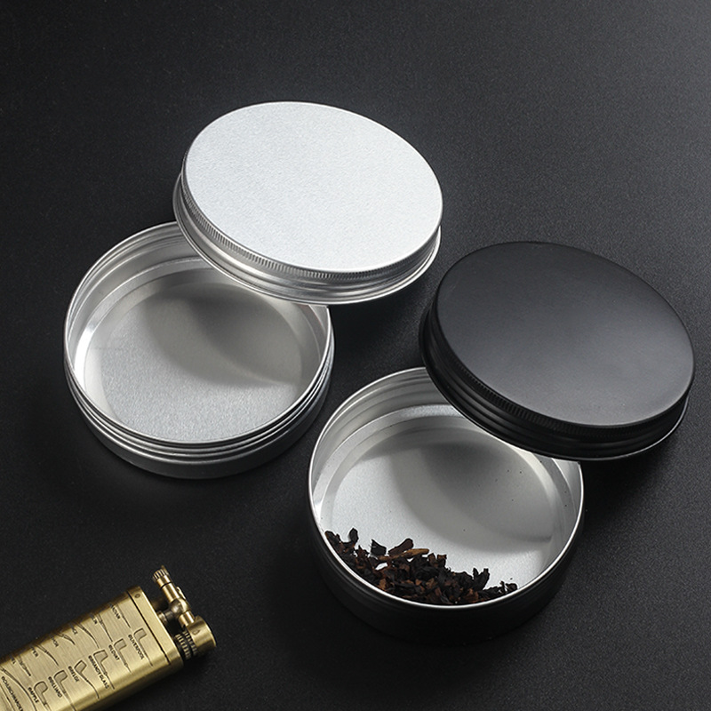 Портативная алюминиевая коробка для табака, герметичная, круглая, влагозащитная, для хранения сигарет