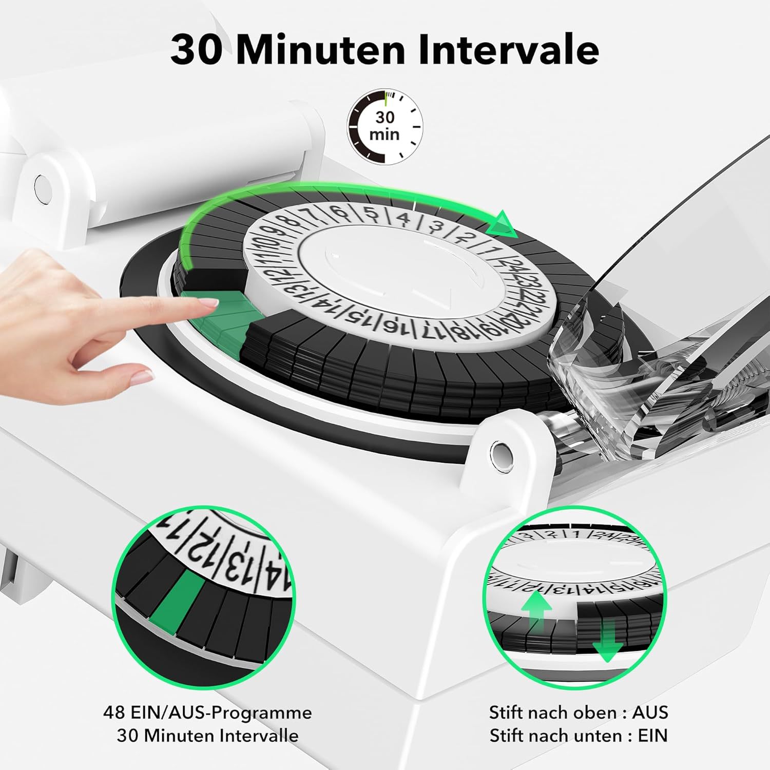 Hbn Zeitschaltuhr Aussenbereich, 24 Stunden Mechanische Zeit