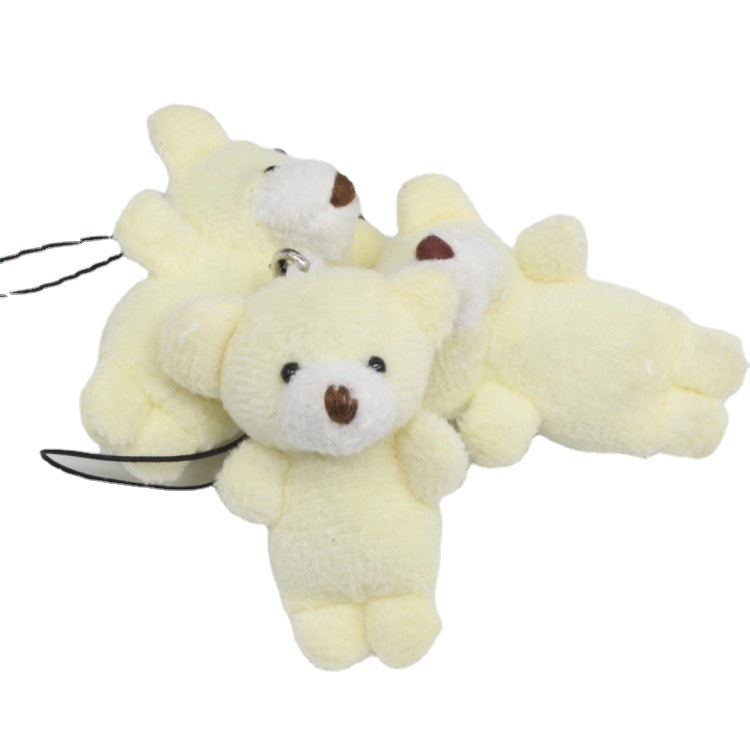 3. 5cm cartoon plush teddy bear joint bear plush doll DIY clothing hair accessories bouquet wedding candy box
