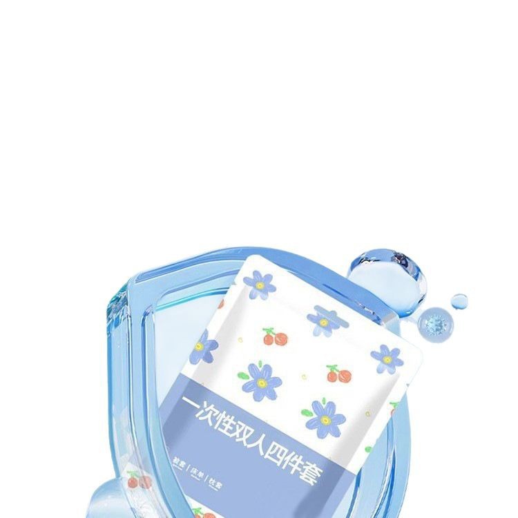 Travel Disposable Bed Sheet, Duvet Cover, Pillowcase, Hotel Four-Piece Set for Two People, Thickened Anti-Dirt Bedding