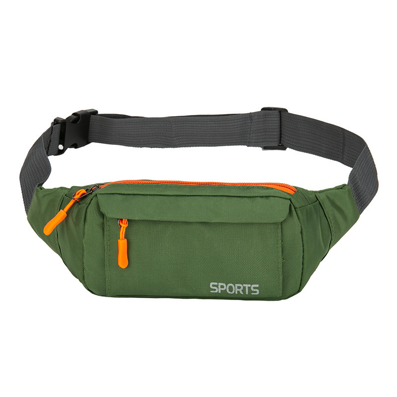 Foreign trade new men's messenger bag fashion casual nylon multi-layer chest bag fitness outdoor sports mobile phone waist bag