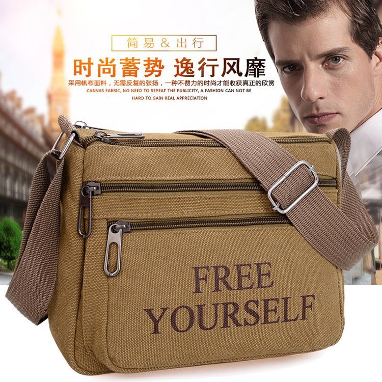 Канвасная сумка через плечо для мужчин, рабочий рюкзак, летние новинки, оптовая модная сумка, мужская сумка в ретро-стиле