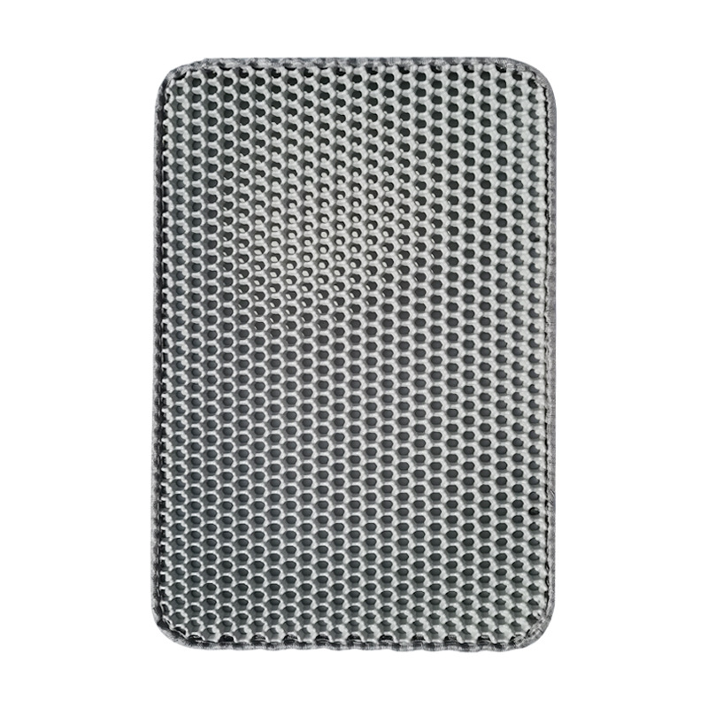 Factory Spot Anti-Splash Double-Layer Eva Cat Litter Mat Foldableable Washable Pet Litter Control Mat Cleaning Cat Supplies