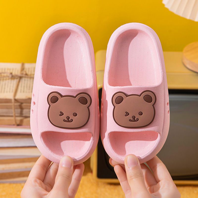 EVA Children's Slippers Cute Cartoon Boys and Girls Baby Children's Bean Shoes Big Children's Parent-Child Summer Slippers