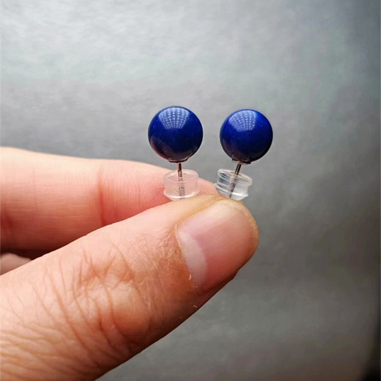 Натуральные старинные серьги из лазурита 925 стерлингового серебра для женщин антиаллергенные мини серьги-кость маленькие серьги