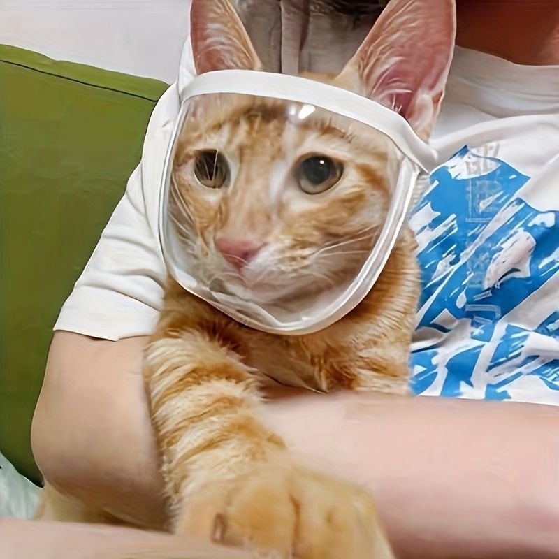 Cross-border Pet Transparent Eye Mask Cat Mask Cleaning Beauty Anti-licking Anti-biting Anti-calling Cat Breathable Mask for Hair