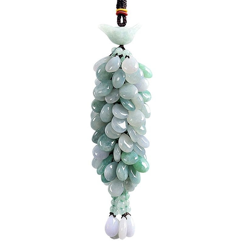 Car Pendant Car Accessories Men's Car Creative Jade Jade Car Hanging Rearview Mirror Ornaments Women's Hanging Ornaments