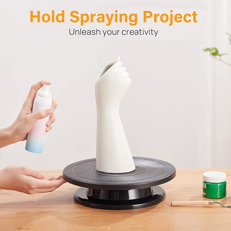 Wholesale cake turntable baking tools 11 inch birthday cake decoration decorating rotary table plastic cake turntable