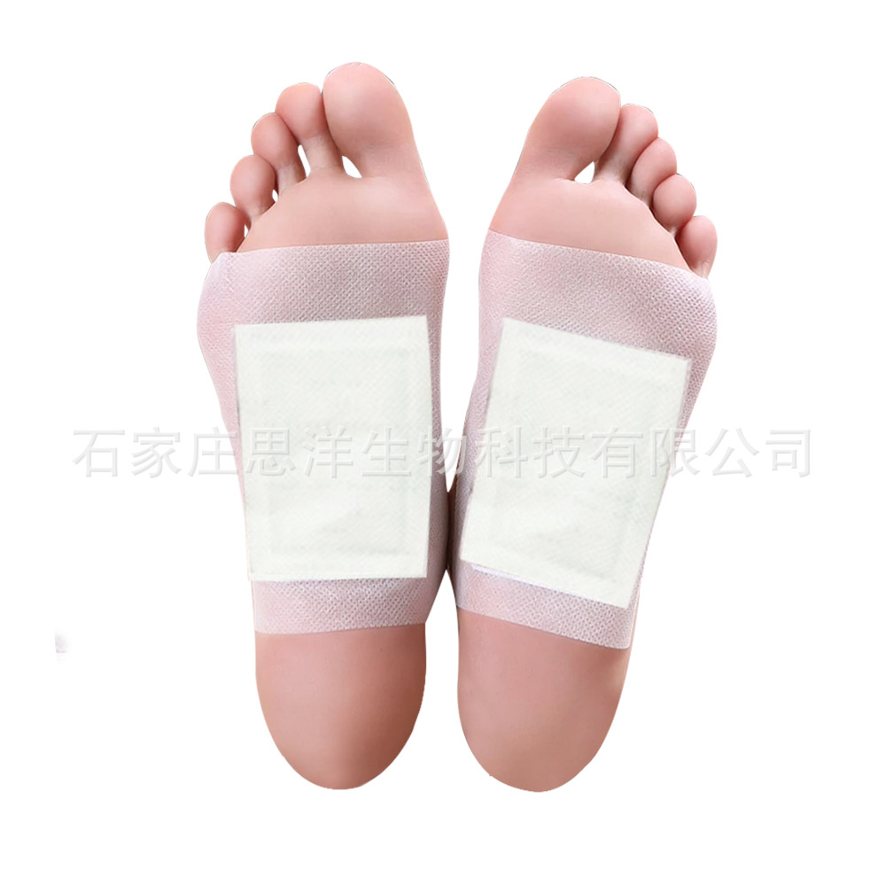 Cross-Border Wholesale Bamboo Foot Patch Korean Version Ginger Salt Mugwort Bamboo Vinegar Gold Foil English and Korean Foot Patch in Stock