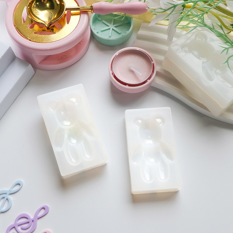 Hand-kneading Le DIY Silicone Mold Cartoon Bear Cat Claw Drop Glue Abrasive Tool Cross-border Lacquer Jelly Wax Mold