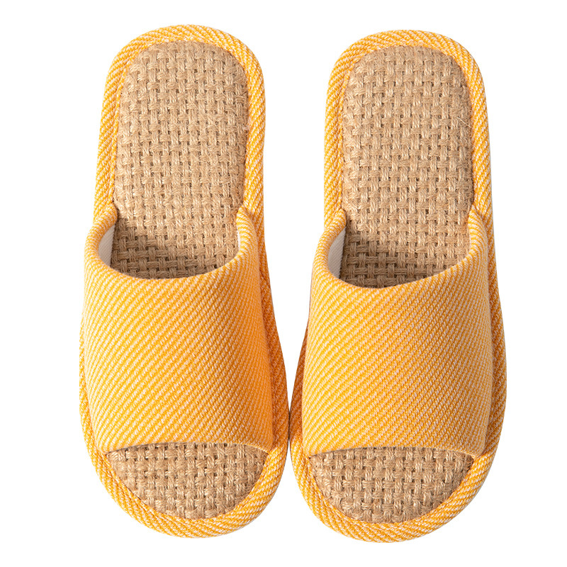 Xinwang Autumn Japanese-Style Solid Color Linen Slippers for Women Summer Home Indoor Non-Slip Cotton and Linen Slippers Wholesale