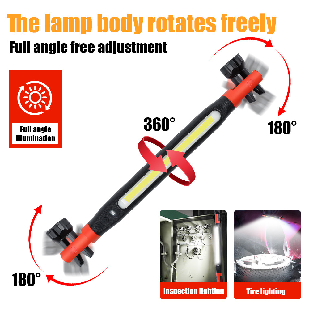 Auto Repair Lamp Led Rechargeable Work Light Super Bright Magnetic Adsorption with Hook 3 Light Modes
