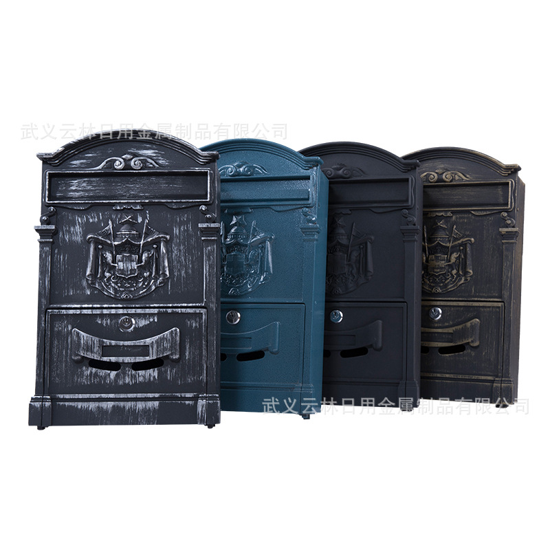 Cast aluminum mailbox, mailbox, exported to European countries, surface aluminum die-casting, large favorably