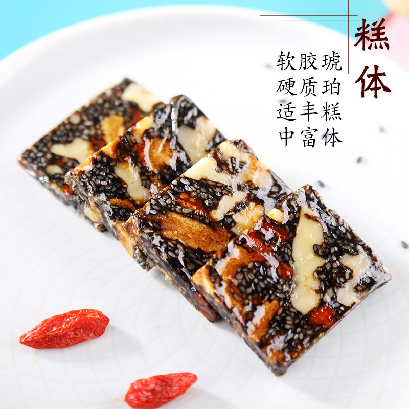 Donkey-Hide Gelatin Cake from Dong'E County, Red Date Donkey-Hide Gelatin Cake, Ready-To-Eat Donkey-Hide Gelatin Solid Cake, Authentic Donkey-Hide Gelatin from Shandong