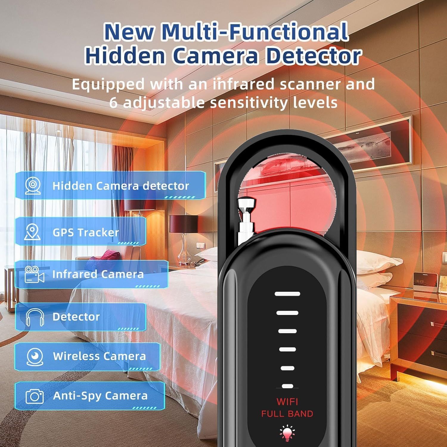 T01 Camera Detector Hotel Travel Infrared Detector Wifi Wireless Signal Scanning Detector T01