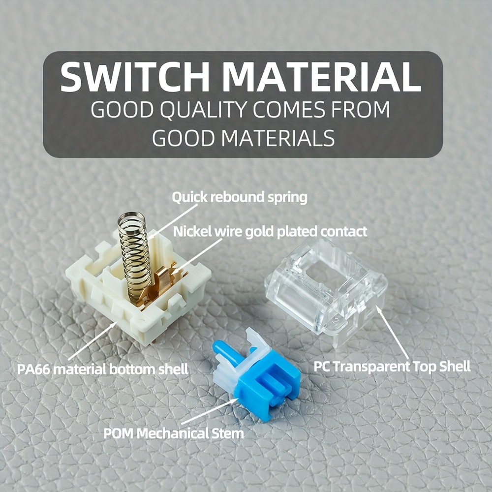 Mechanical Keyboard Shaft Body Hot-Swappable Linear Switch Black Black Tea Green Shaft Suitable for DIY