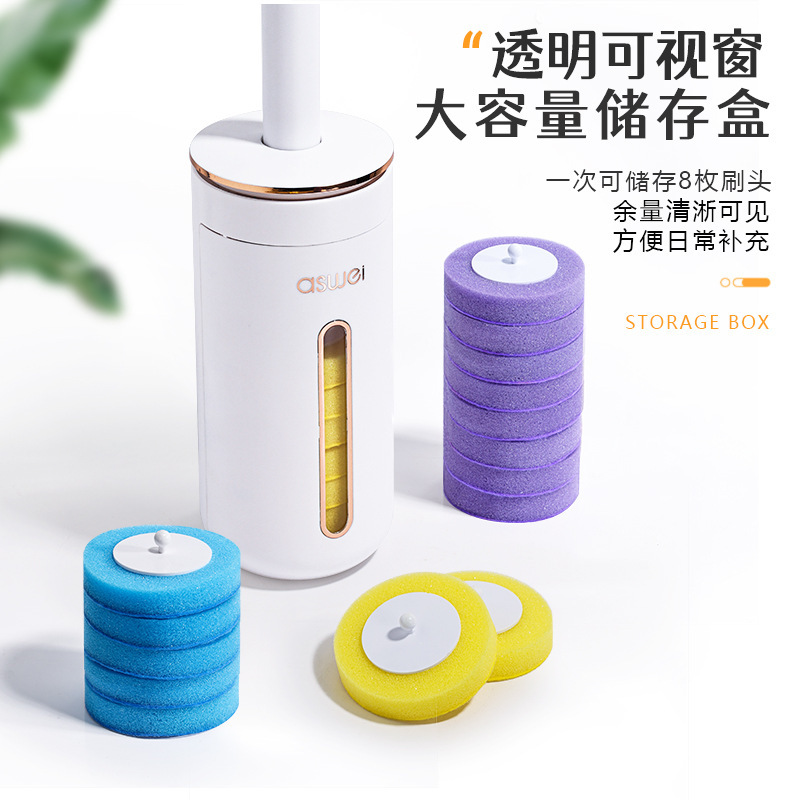 Disposable toilet brush household no dead angle toilet brush 2023 new artifact wall hanging cleaning replacement brush head