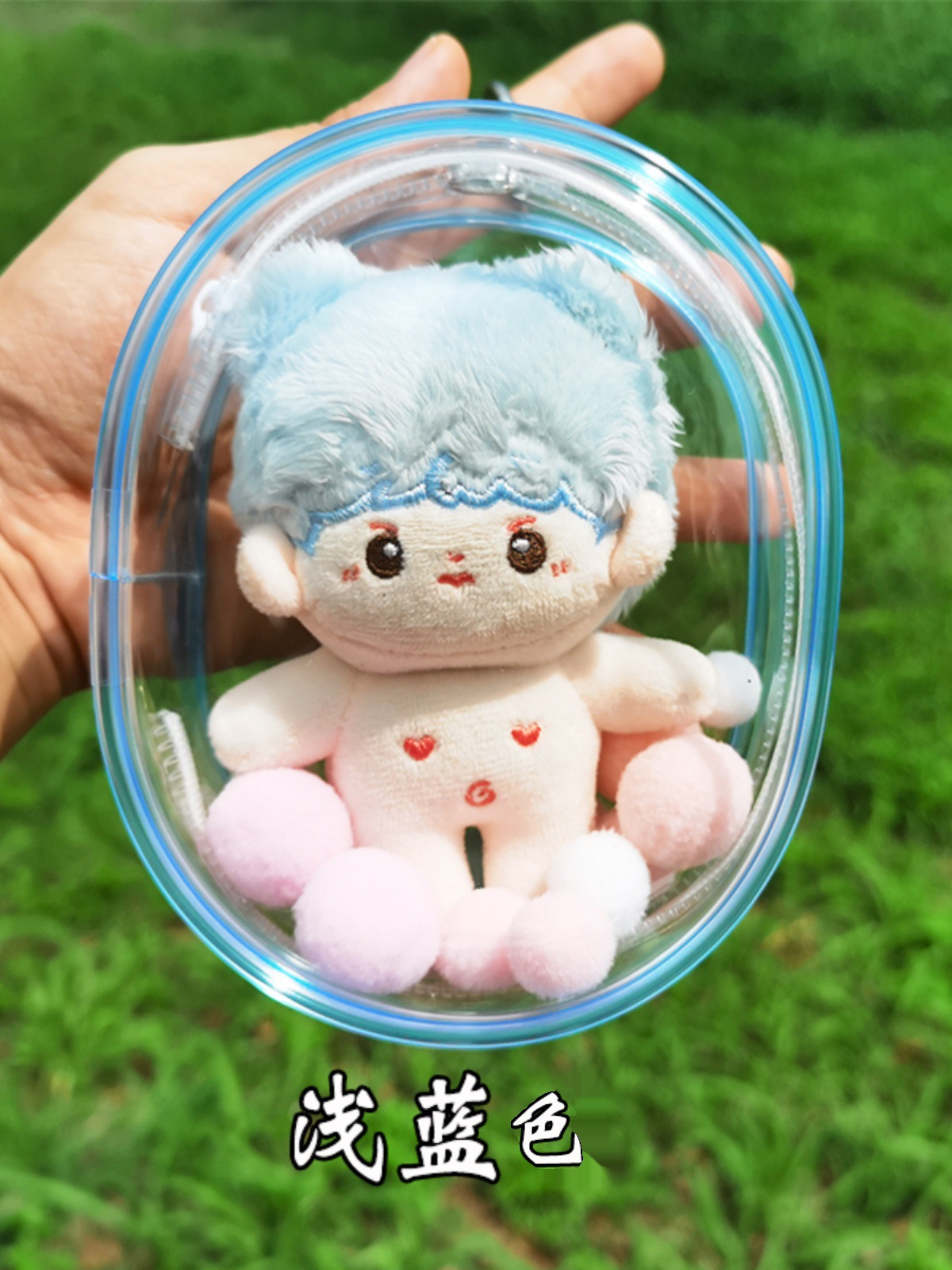 10cm Doll Transparent Protective Hanging Bag Cotton Doll Protective Bag for Outing and Display Anti-Scratch Transparent Bag