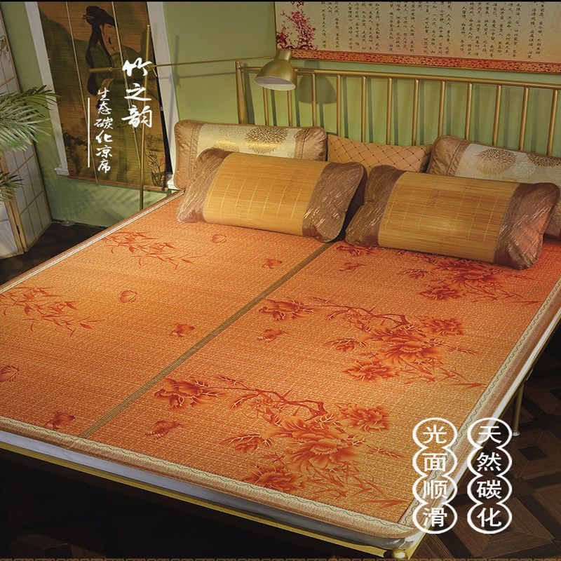 Summer Mat Bamboo Mat 1.5m Double-Sided Mat Summer Ice Silk Mat 1.8m Bed Sheets Double Student Dormitory 0.6m Hongzhi