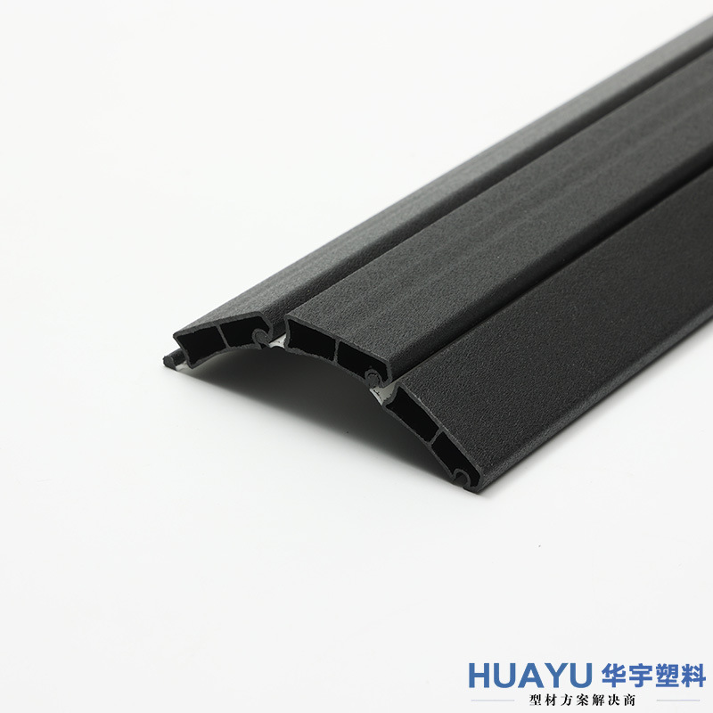 Customized Pvc Rolling Shutter Door Strip Furniture Accessories Pp Rolling Door Strip Plastic Wooden Cabinet Door Strip Accessories Extrusion Pvc Special-Shaped Material