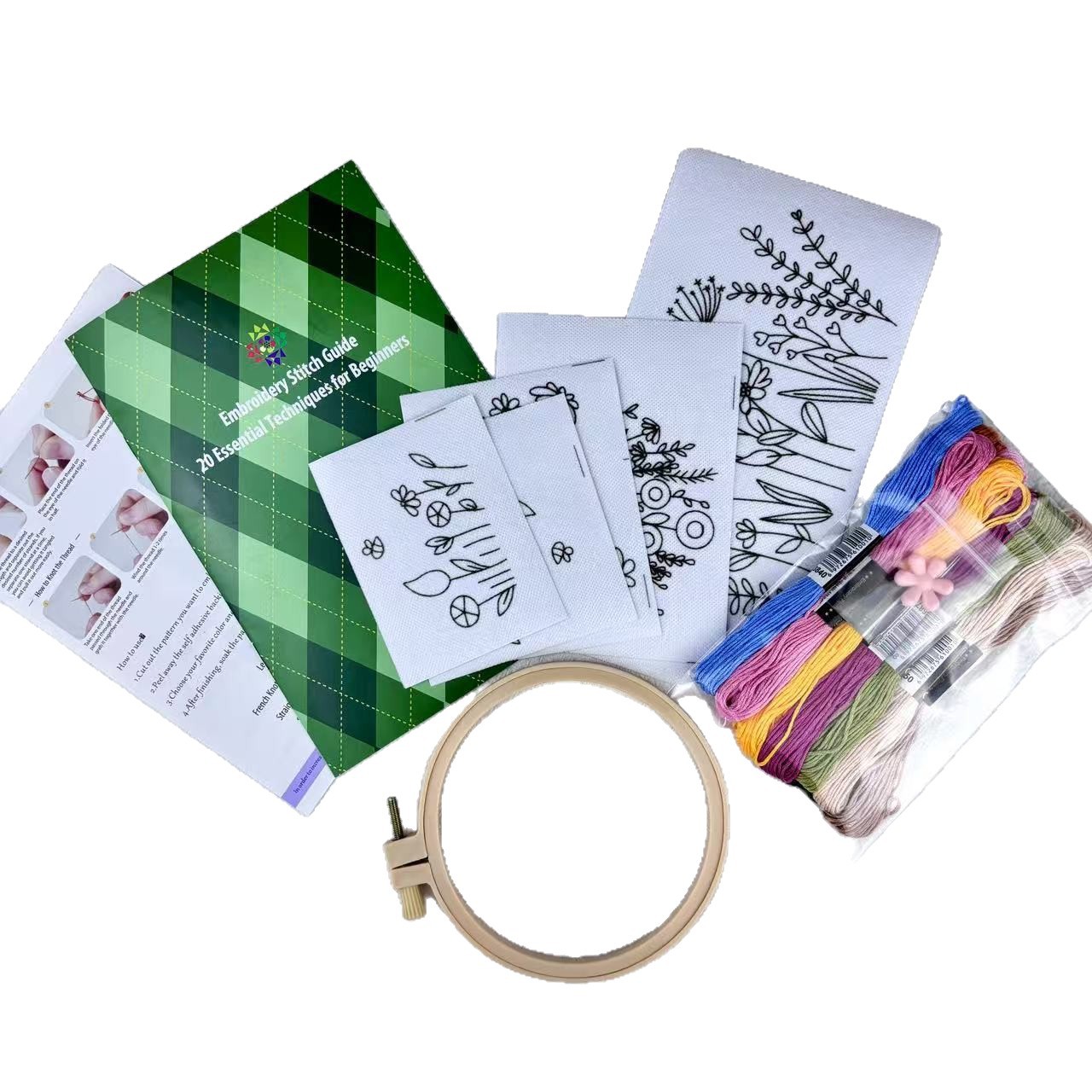 Clothes Embroidery Sticker Hand Embroidery Clothes Sweater Belt Figure Water Soluble DIY Material T-shirt Jeans Embroidered Back Adhesive Sticker