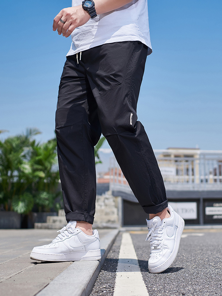 K3043 | Коммерческие тонкие комбинезоны летние новые Jagger жаккардовые хлопковые сетчатые цветные зауженные прямые свободные брюки для мужчин