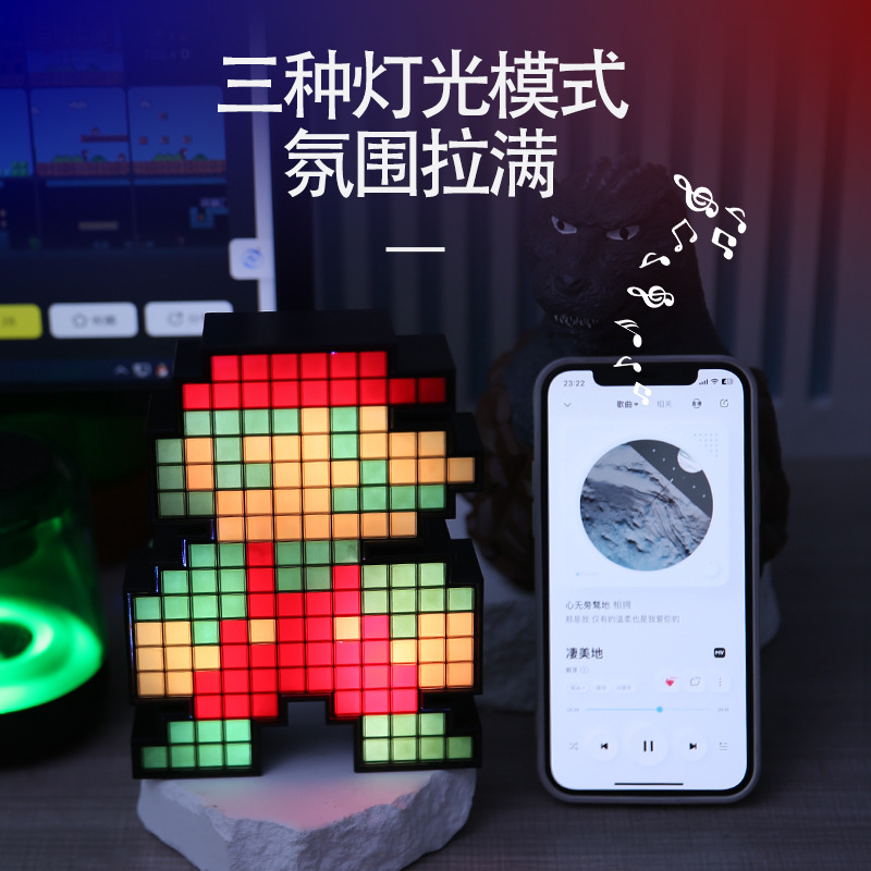 Креативный Ретро 80-х Супер Мэри Братья Как Простые Люди Подъем Звука Ритмическая Атмосфера Ночной Свет Электрическая Конкуренция Декорация Комнаты