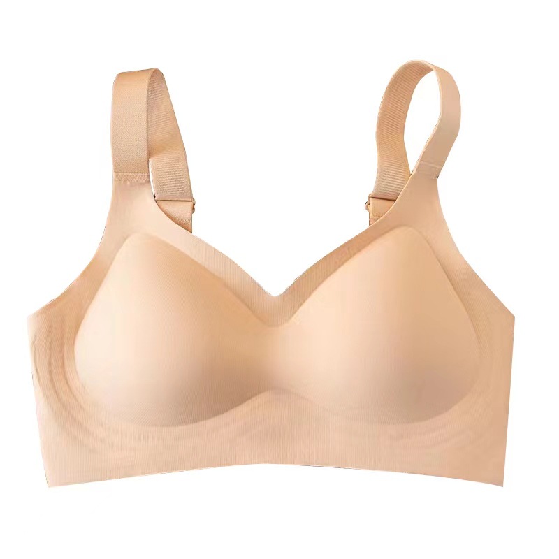 Jelly soft support underwear women's small chest push up wireless sports beauty back seamless comfortable bra summer thin