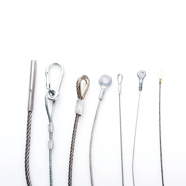 304 Stainless Steel Wire Rope Pressed Terminal Advertising Tag Panel Light Anti-Fall Rope Safety Rope Anti-Fall Rope