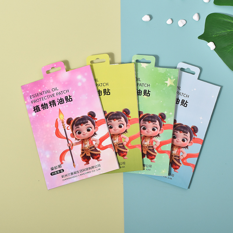 New Style Nezha Plant Essential Oil Sticker Camping Outdoor Children Insect Bite Repellent Mosquito Repellent Mosquito Repellent Cartoon Sticker in stock