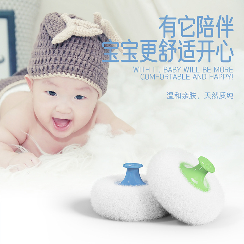 Cross-border hair salon cleaning broken hair dry powder puff powder powder box baby newborn baby prickly heat powder box