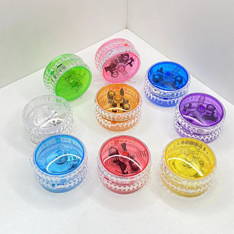 Led flash yo-yo cross-border children's luminous yo-yo plastic with clutch pull yoyo ball wholesale processing