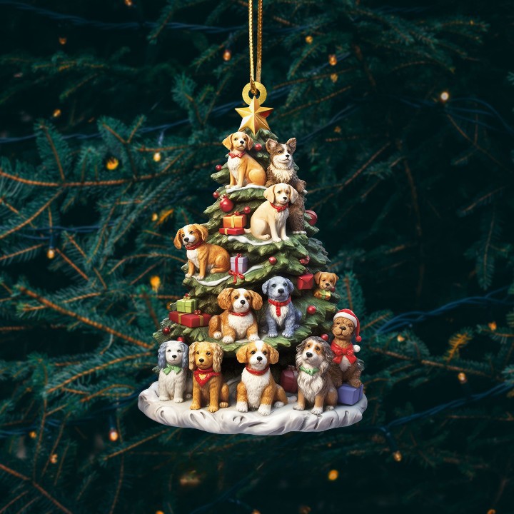 Cross-border new creative Christmas tree car pendant Christmas acrylic decoration holiday home decorations