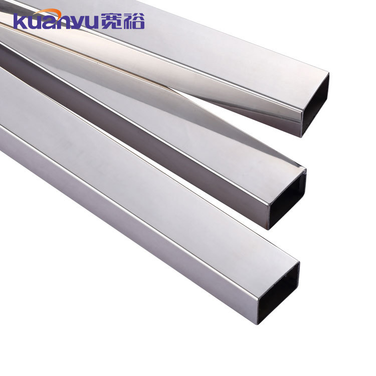 Stainless steel rectangular tube 304 wire drawing stainless steel flat tube building decoration hollow 304 rectangular stainless steel tube wholesale