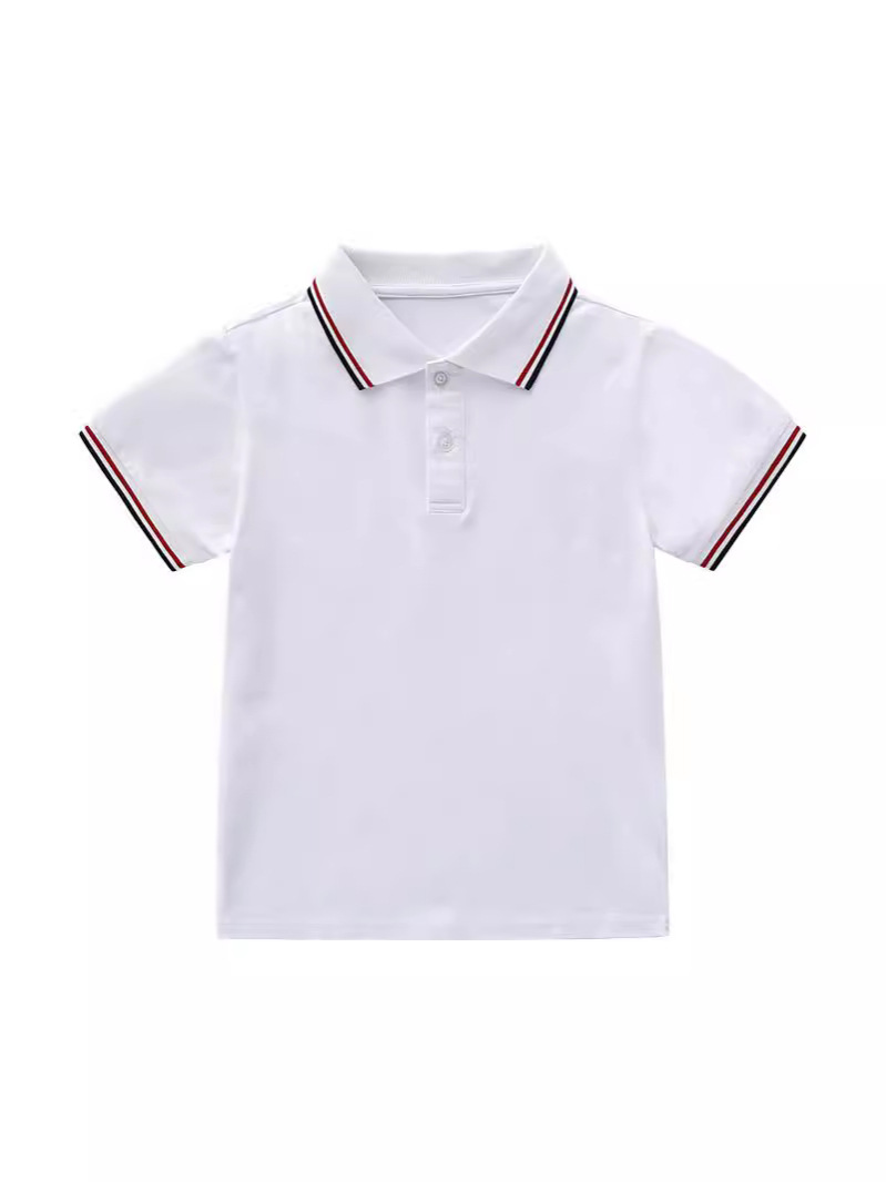 Customized Kidsren's School Uniforms Polo Shirts Campus Performance Uniforms Kindergarten Short-Sleeved Printed Logo Kidsren's Clothing T-Shirts Pure Color