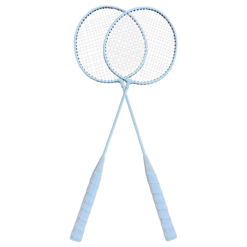 Iron Alloy Badminton Racket for Female Beginners, Adult and Children's Ultra-Light Training Universal Racket Set for Men Wholesale