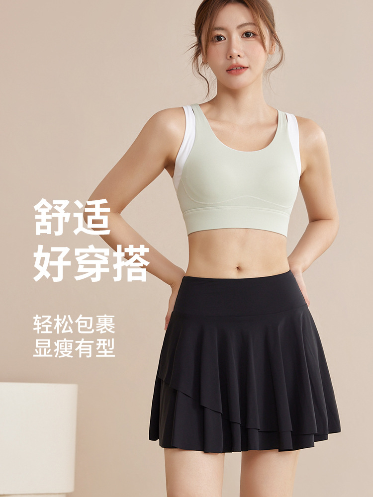 plus size Women's Anti-running Skirt Women's Summer Slim Breathable Yoga Running Fitness Dance Tennis Skirt