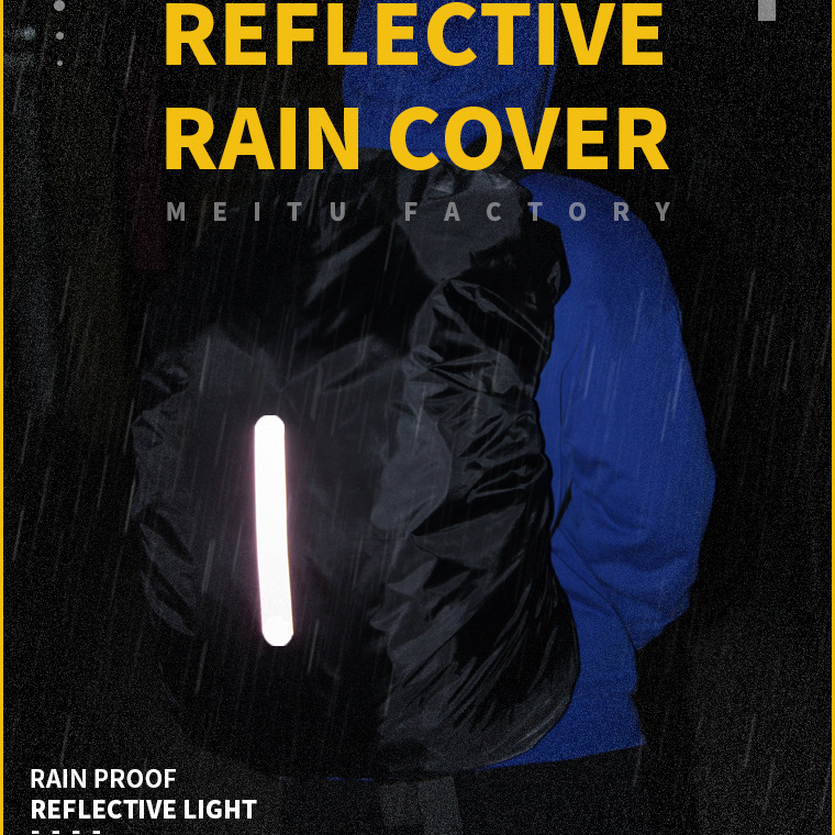 Factory wholesale backpack rain cover outdoor mountaineering backpack waterproof cover schoolbag rain cover reflector 2080 liters