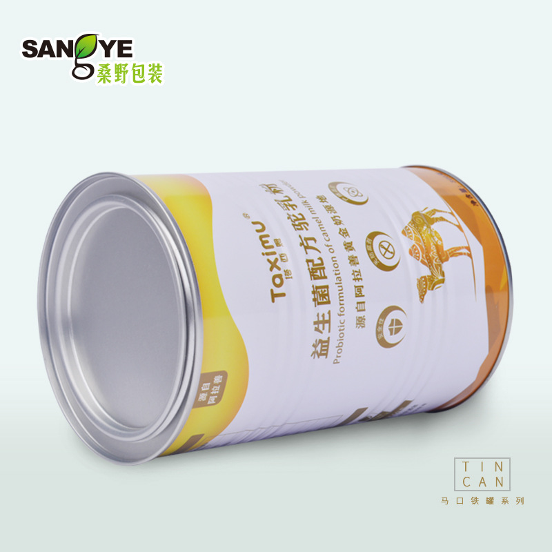 Iron cans protein candy milk powder cans sealed metal cans meal replacement powder camel milk powder food round tinplate cans wholesale