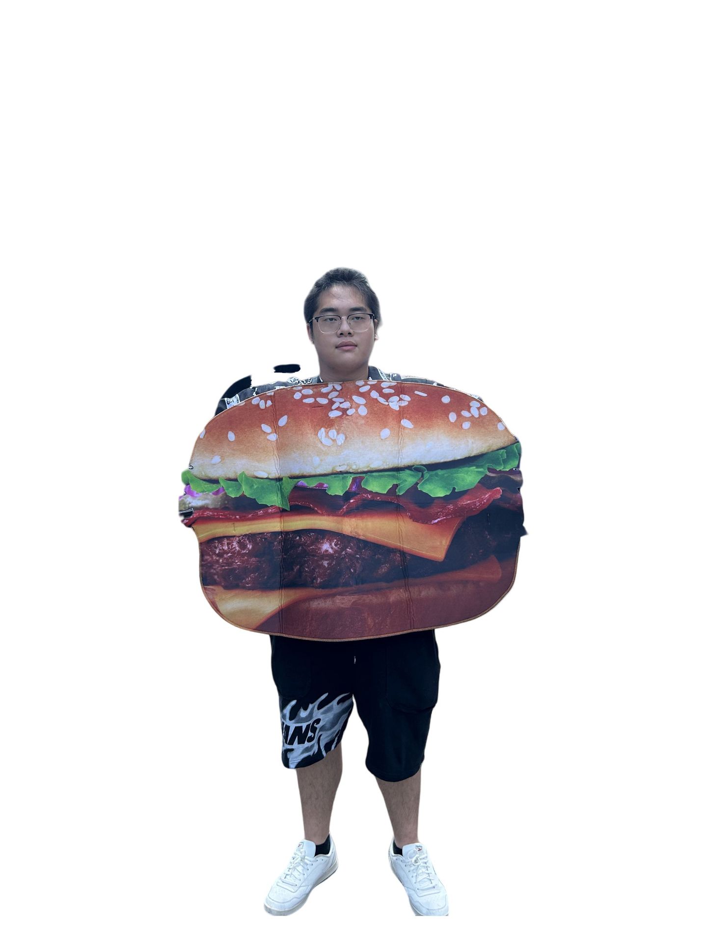Halloween adult men and women spoof burger funny food carnival party composite sponge cosplay costume