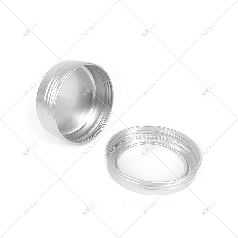 60ml window aluminum box 68*25mm threaded round metal packaging box 60g cream hair wax cosmetic balm aluminum can