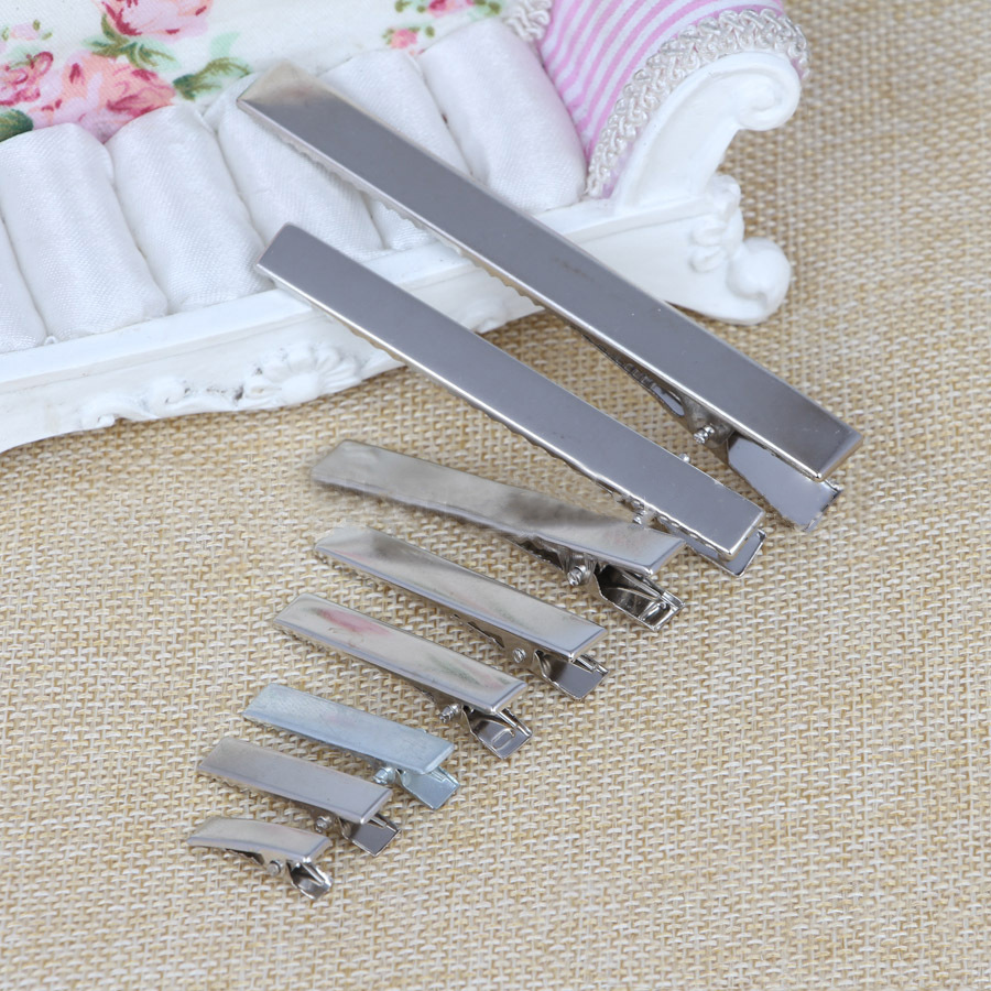 Фабричные DIY аксессуары, квадратная заколка, боковая заколка, детская тканевая бантик-заколка, заколка-утка, металлическая заколка