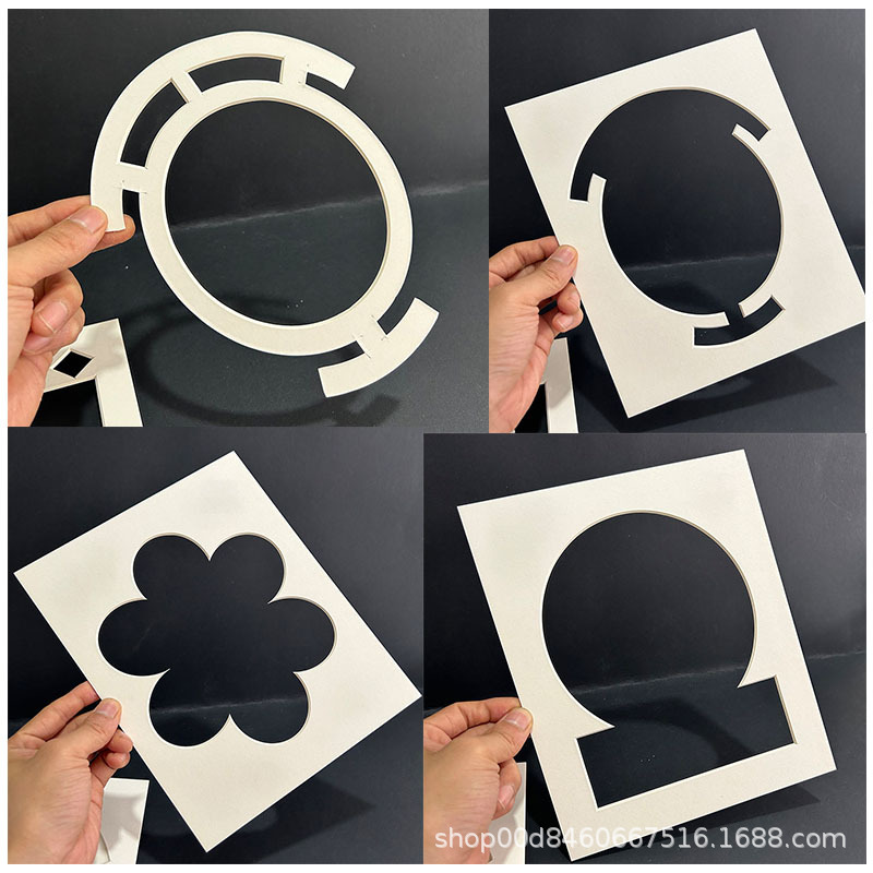 Rectangular square a3a4 photo frame cardboard printed logo round picture frame lined cardboard photo frame mounted 8K4k