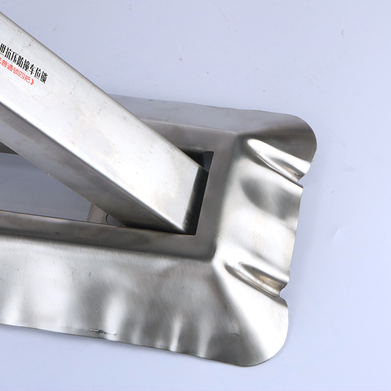 Ground Lock Parking Space Lock Triangle Car Parking Space Lock Garage Parking Pile Thickeneded Anti-Collision Space Car Stopper Stainless Steel