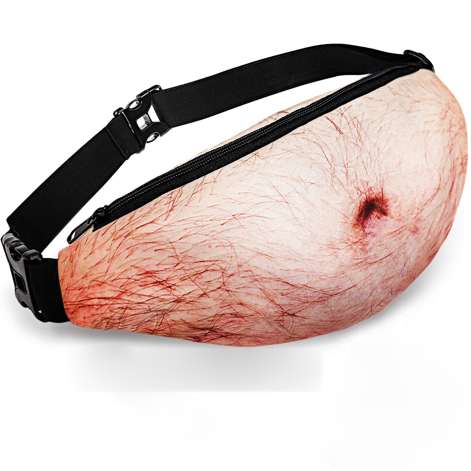 Dadbagw creative funny big belly waist bag anti-harassment beer belly waist bag pu belly leather waist bag