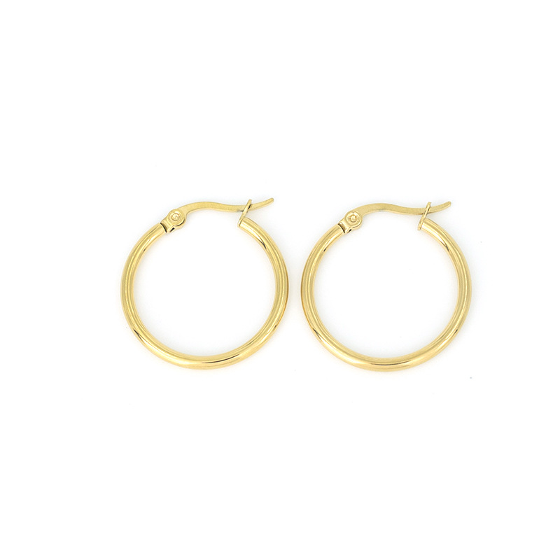 Classic Stainless Steel Hoop Earrings, Exaggerated High-End Titanium Steel European and American Earrings Buckle Jewelry