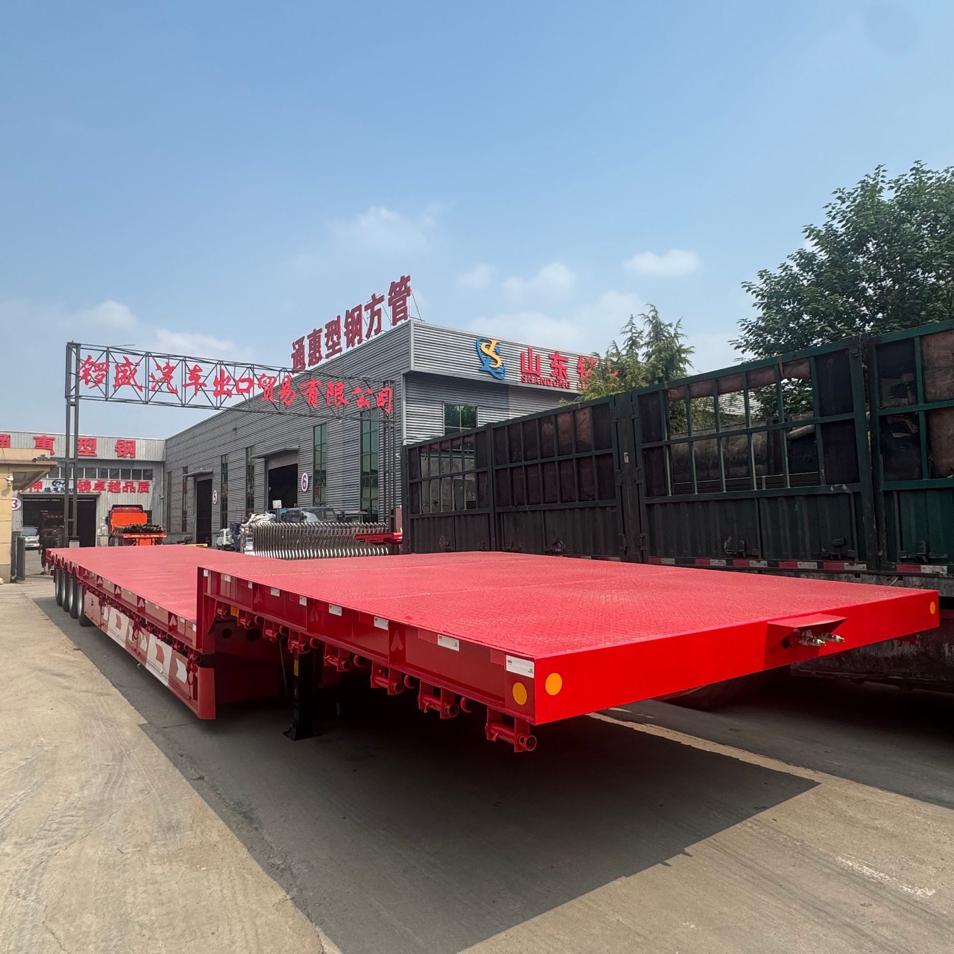 3 м широкий низкорамный полуприцеп для транспортировки крупных предметов, полуприцеп для транспортировки инженерных грузов