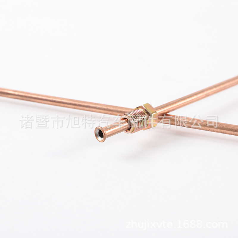 Factory supply copper nickel brake pipe copper plated Bondi pipe 3/16 brake line pipe with screws