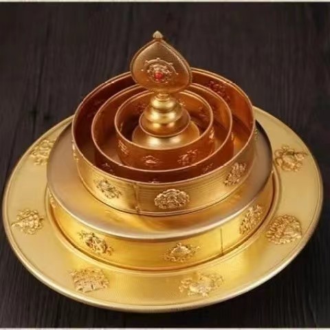 Manza Plate Pure Copper Xizang Man Tea Luo Xiu Plate Thirty-Seven Man Plate Ornaments